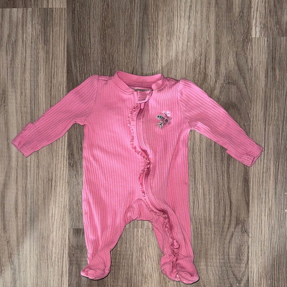 Pink Floral Newborn One Piece